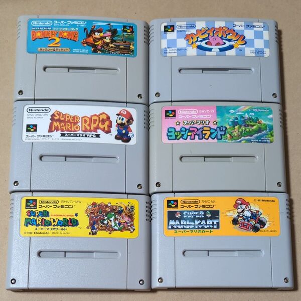 まとめ売り 6本セット 任天堂 スーパーマリオRPG マリオワールド ヨッシーアイランド スーパーファミコン SFC