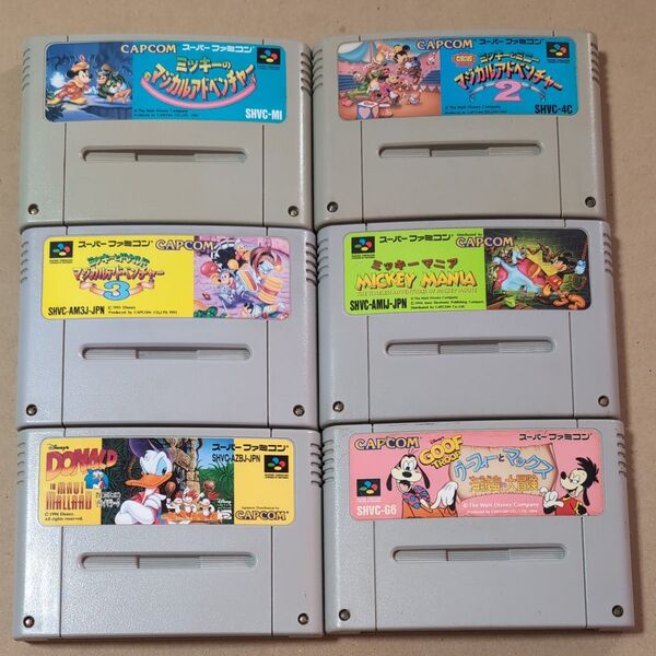 まとめ売り 6本セット マウイマラード 海賊島の大冒険 マジカルアドベンチャー ミッキーマニア スーパーファミコン SFC