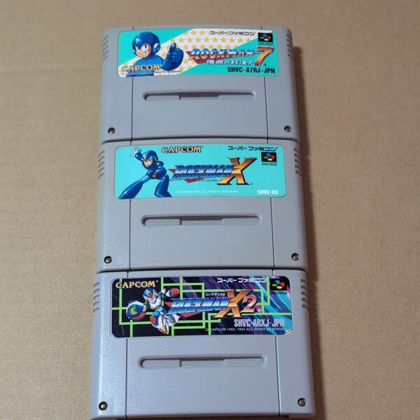 まとめ売り ロックマン 3本セット ロックマンX ロックマンX2 ロックマン7 CAPCOM SFC スーパーファミコン