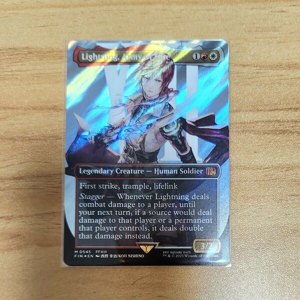 シーンドライブ、ライトニング 英語版 サージFoil MTG FFコラボ 赤白デッキ FF13