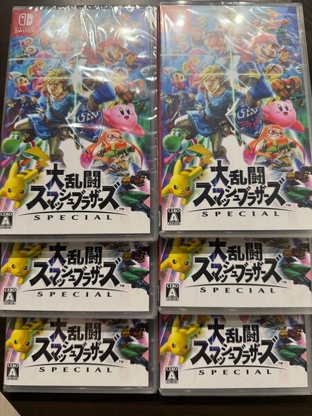 【未使用未開封シュリンク付き】 大乱闘スマッシュブラザーズ SPECIAL switch 6本セット