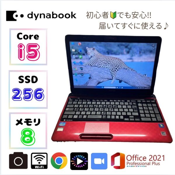 すぐ使える!初心者・事務用 ノートパソコン 東芝 Corei5/SSD256GB / メモリ8GB / DVD / Win11