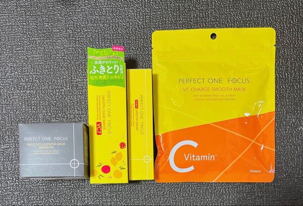 パーフェクトワンフォーカス スムースクレンジングバーム〈美容液〉〈拭き取り化粧液〉 シートマスク 4点セット