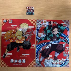 鬼滅の刃 ビックカメラ コジマ限定 A4クリアファイル 2枚セット ステッカー 炭治郎 善逸 無一郎