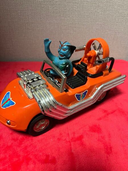 バロム1 マッハロッド★超人バロム ブリキ ソフビ ミニカー ポピー 当時物 昭和 レトロ●