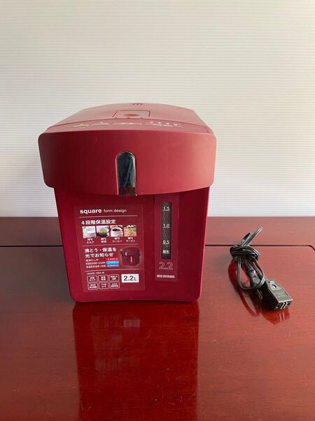 IRIS OHYAMA 電気ポット JAHD-122-R レッド 2.2L