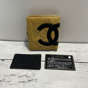 シャネル カンボンライン 二つ折り財布
