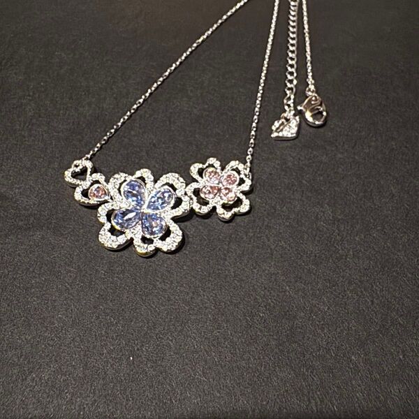 SWAROVSKI スワロフスキー ネックレス クリスタル ピンク ブルー シルバー