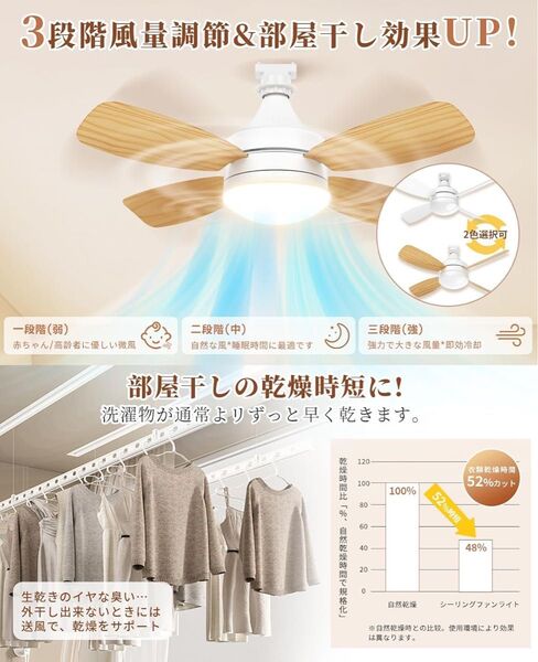 セール中 最新 シーリングファンライト