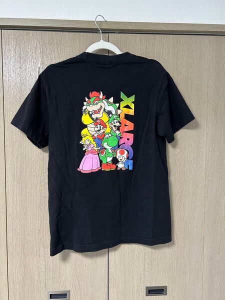 XLARGE マリオ Tシャツ 黒 ロゴ ポケット付き M