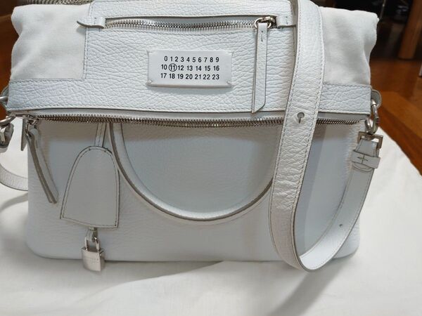 Madison Margiela メゾンマルジェラ 5AC ショルダーバッグ ミディアム トートバッグ ホワイト
