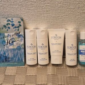 Natural Island ポルトム 5点セット 新品未使用 + アロマバスエッセンス(ユーカリとモミ)1袋