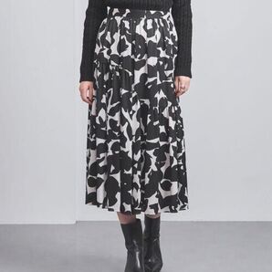 UNITED ARROWS ユナイテッドアローズ サテン プリント スカート