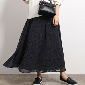 【新品】ROPE' ロペ ドットロングフレアースカート