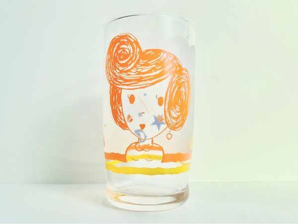昭和 レトロ アデリア グラス ラブラブ ファミリー ママグラス 希少 未使用 当時物 ガラス コップ ポップ レトロ