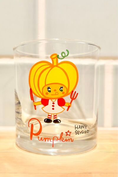 昭和 レトロ 田村セツコ パンプキン ハッピーセツコ グラス コップ 希少 美品 ミッドセンチュリー