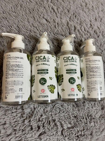 LETSSKIN CICA ハンドクリーンジェル アルコールジェル500ml 4個セット