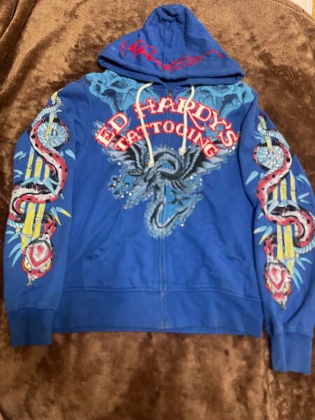 (archive)Ed Hardy by Christian Audigier パーカー ララインストーンy2k