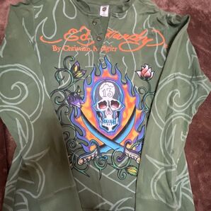(archive)Ed Hardy by Christian Audigier Tシャツ スカルロンt y2k