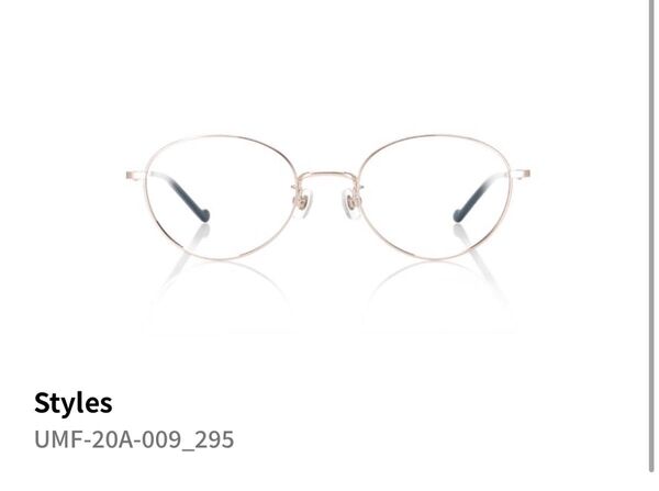 JINS ジンズ メガネ 眼鏡 度入り アイウェア オーバル型 ゴールド