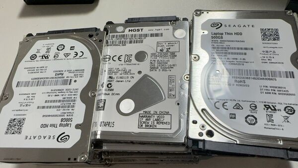 500GB HDD 2.5インチ 25点セット