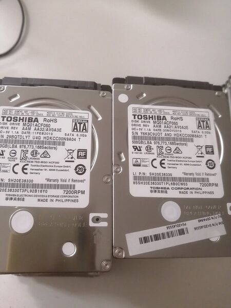 東芝 500GB HDD 2.5インチ 25点セット