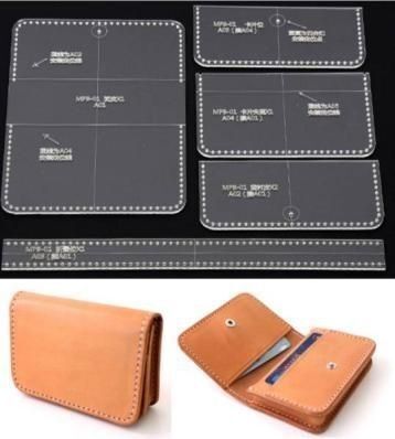 名刺入れ(厚手)透明 アクリル型 レザークラフト 型紙 趣味 ホビー
