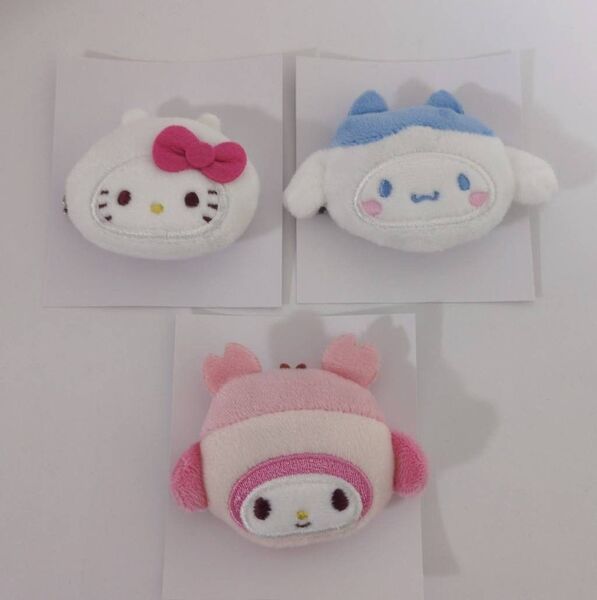 ちいかわ シークレットヘアクリップ サンリオキャラクターズ ちいかわ ハチワレ 古本屋 キティ シナモン マイメロディ