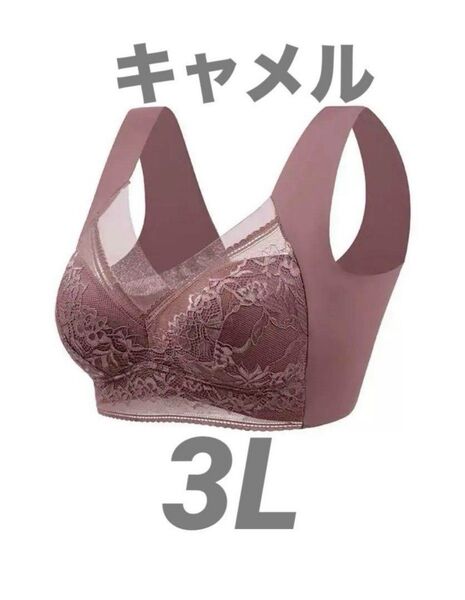 ノンワイヤーナイトブラ 胸を小さく見せる 3L 補正 バスト ブラジャー
