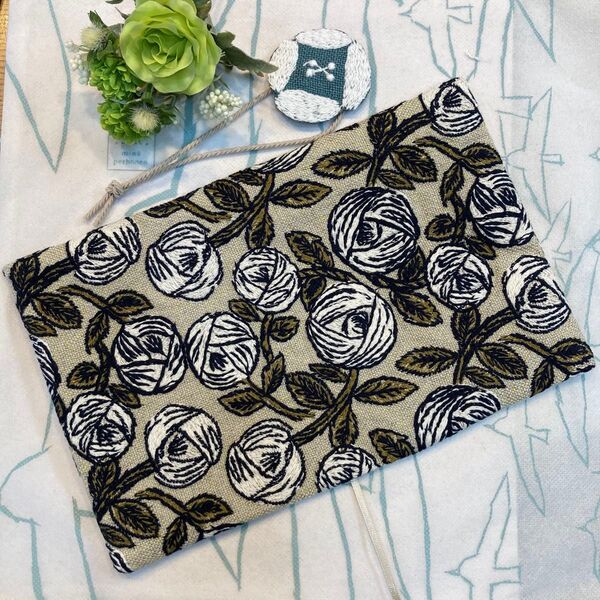 ミナペルホネンrosy A6 文庫本カバー ほぼ日手帳カバー ハンドメイド