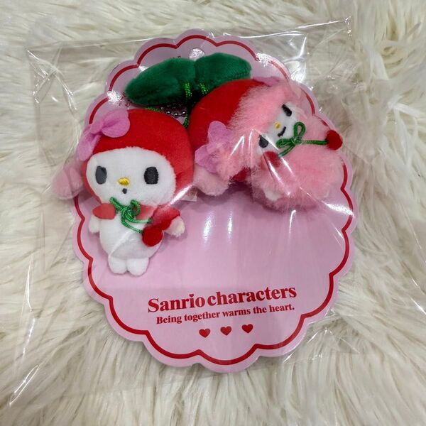 未使用◇ Sanrio サンリオ 春色 マイメロ ピアノ マスコット ブローチ