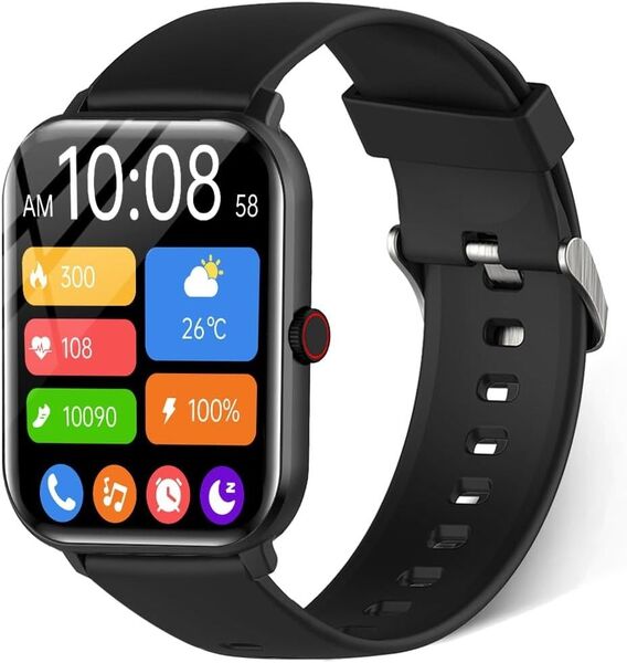 スマートウォッチ【2025年進化モデル&SOS機能追加】1.9インチ大画面 Bluetooth5.3 通話機能付き iPhone