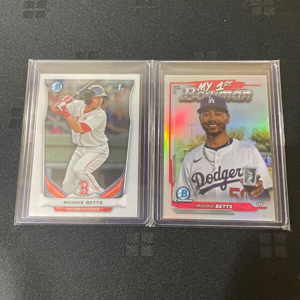 早い者勝ち!!Mookie Betts 1st Bowman 超激レア!ベッツ2枚特別セット Topps MLB ドジャース RC