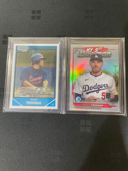 Freddie Freeman フリーマン 1st bowman 豪華2枚セット Topps Chrome ドジャース RC