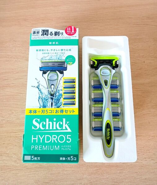 Schick ハイドロ5プレミアム 敏感肌 本体(刃付き)+替刃4個 シック 未使用