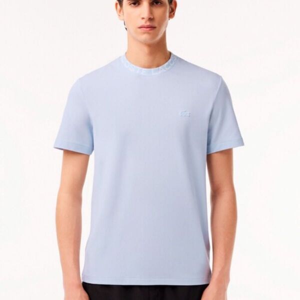 【新品】ラコステ LACOSTE ジャカード リブニットカラー Tシャツ