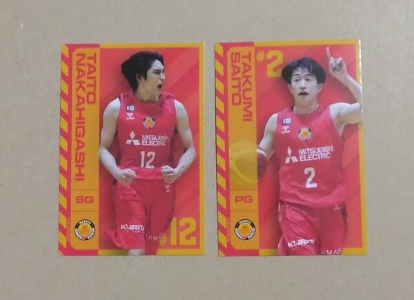 B.LEAGUE GIGO プライズ特典 カード 名古屋ダイアモンドドルフィンズ 中東泰斗 齋藤拓実
