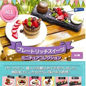 プレートリッチスイーツ ミニチュアコレクション 全6種 訳あり品
