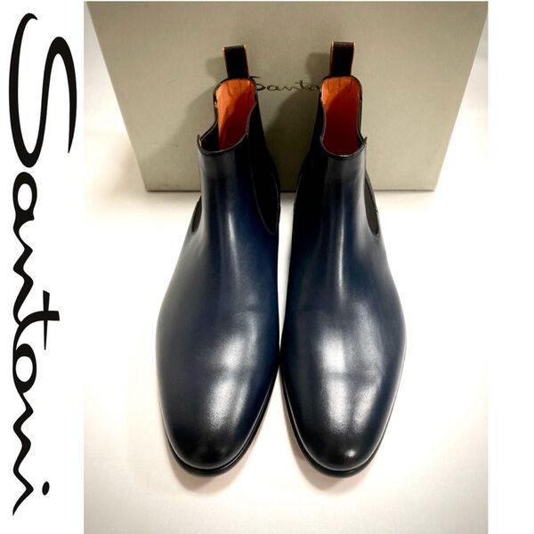 新品未使用 SANTONI サントーニ 最高級ライン 21.2万円 パティーヌ サイドゴア ショートブーツ イタリア製 正規店購入