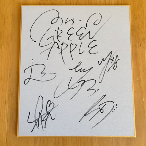 Mrs. GREEN APPLE 直筆サイン 色紙 大森元貴 若井滉斗 藤澤涼架 髙野清宗 山中綾華 フェーズ1