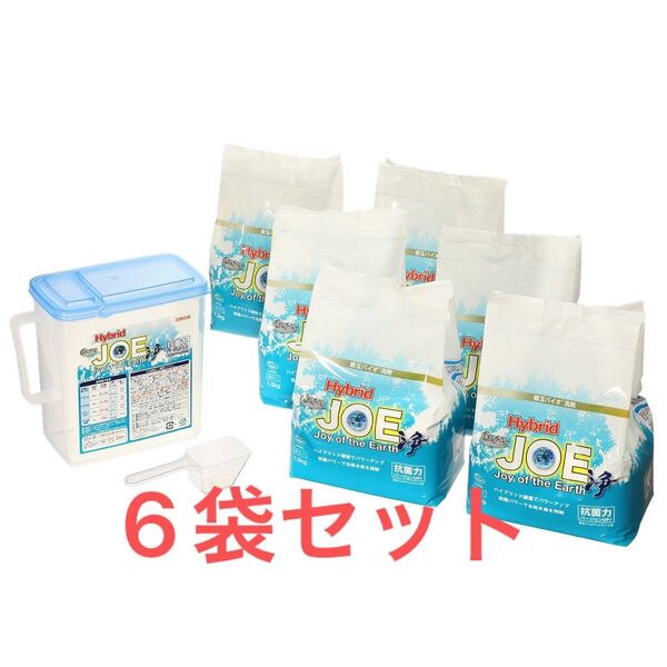 善玉バイオ洗剤ハイブリッド浄詰替1.3kg×6袋/ケース/計量スプーン付き