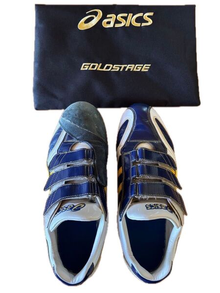 asics GOLDSTAGE 野球用オーダースパイク 左投げ用P革付き 28cm