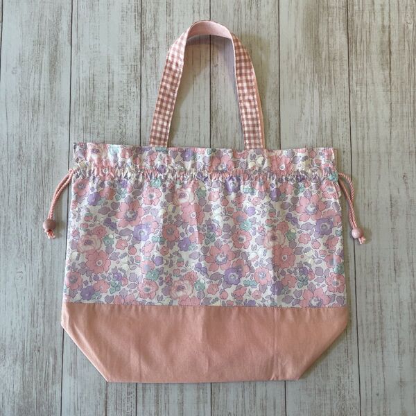 【夏SALE!】巾着バッグ ハンドメイド リバティ生地使用 ベッツィ ユニコーン