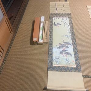 掛け軸 水墨画 鳥の絵 インテリア 骨董品