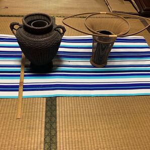 花器 竹製 編み物 2個セット アンティーク 花瓶 オブジェ