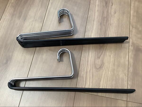 マワハンガー MAWA シングル パンツハンガー スカートハンガー KH35/U ブラック 12本まとめ売り