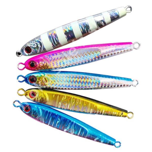 【80g×5本セット】メタルジグ ジギング 青物 根魚 マルチカラー ショア ルアー タチウオ 太刀魚 ジグ