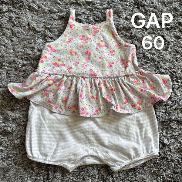 baby GAP 花柄ロンパース 3-6ヶ月
