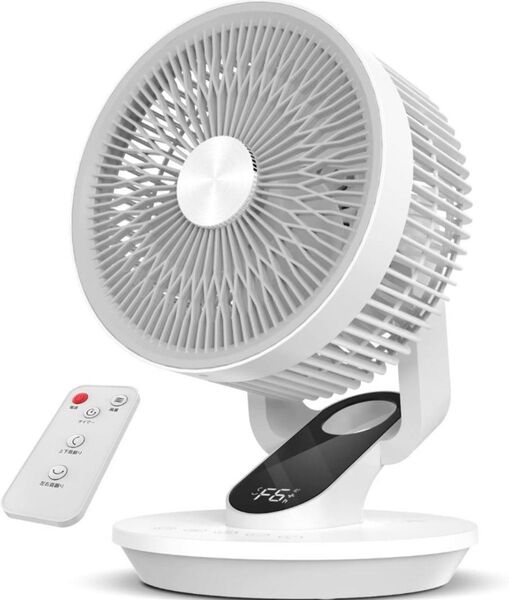 【サーキュレーター】DCモーター 6段風量調節 強力送風 3D自動首振り 節電