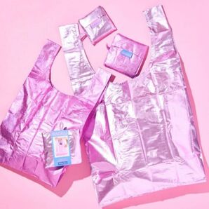 PLAZA限定 BAGGU Byby メタリック ライトピンク
